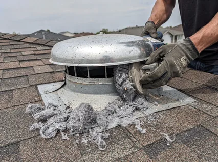 Cleaning Dryer Vent On Roof in Deerfield Beach