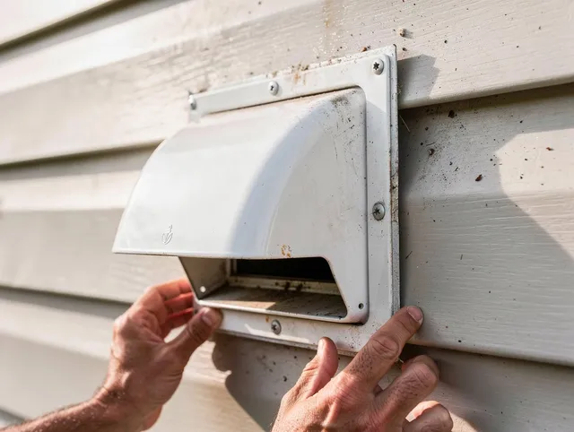 Deerfield Beach Dryer Vent Cleaning technician delivering thorough residential dryer vent cleaning service in Deerfield Beach